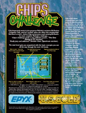 Chip's Challenge (UK) (1990) box cover back